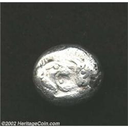 Lydia, Period of Croesus, Circa 560-546 B.C., AR 1/2 stater (5.07 gm.). Head of roaring lion on left