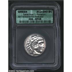 Syria, Kings of. Seleukos I, Nikator, 312-280 BC, AR tetradrachm. Head of young Herakles in lion-ski