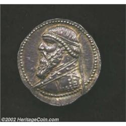 Parthian Kingdom, Mithradates II, 123-88 BC, AR tetradrachm. Diademed bust of king left/ Archer, hol