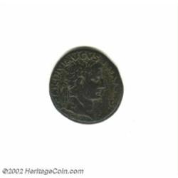 Commagene, Tiberius, 14 - 37 AD, AE dupondius, (15.8 gm.), Laureate bust right/Crossed cornucopiae,.