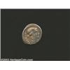 T. Carisius, 46 BC, AR denarius, (4 gm.)Head of Juno Moneta right/Cap of Vulcan, anvil, tongs and ha