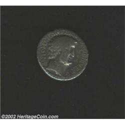 Marc Antony, 42 B.C., AR denarius (3.13 gm.), Bare head of Antony right/ANTONIVS AVG IMP III, CR 542