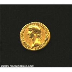 Nero Claudius Drusus,, Died 9 B.C., AV aureus (7.63 gm.) struck by Claudius, Circa 41-54 A.D., Laure