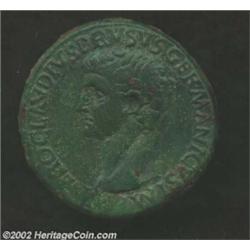 Nero Claudius Drusus, Died 9 B.C., AE sestertius (24.06 g) issued under Claudius, 41-54 A.D. Bare he