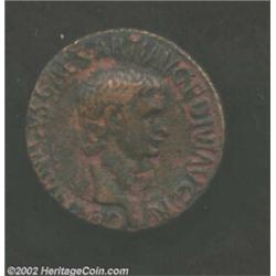 Germanicus, Died 19 A.D., AE as (12.19 gm.) struck by Claudius, 41-54 A.D., Bare head right/ Large S