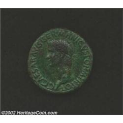 Caligula, 37-41 A.D., AE sestertius (27.23 gm.), 37/38 A.D., Laureate head left/SPQR/P P/OB CIVES/SE