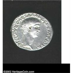 Claudius, 41-54 A.D., AR denarius (3.67 gm.), 41/2 A.D. Laureate head right/ EX SC OB CIVIS SERVATOS