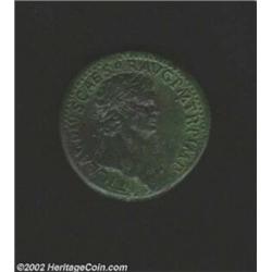 Claudius, 41-54 A.D., AE sestertius (26.01 gm.), 41-50 A.D., Laureate head right/Spes, holding flowe