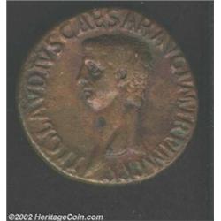 Claudius, 41-54 A.D., AE as (12.21 gm.), Bare head left/Libertas, holding patera, standing right, RI