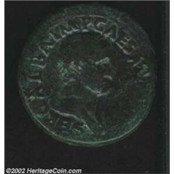 Galba, 68-69 AD, ¦ sestertius, (24.9 gm.) Laureate head right/Three line inscription within an oak-w