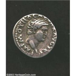 Otho, 69 AD, AR denarius, (3.2 gm.) Bare head right/Security standing left, holding wreath and scept