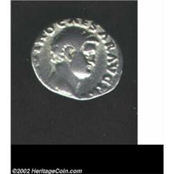 Otho, 69 A.D., AR denarius (2.97 g). Bare head right/ Victory advancing right carrying wreath, palm.