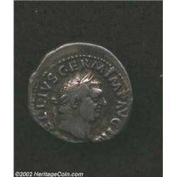 Vitellius, 69 AD, AR denarius, (3.4 gm.) Bare head right/Concord seated left. C. 21. R.I.C. 66. B.M.