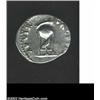 Image 2 : Vitellius, 69 AD, AR denarius, (3.3 gm.) Laureate head right/Tripod with dolphin above and raven ben