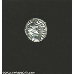 Nerva, 96-98 AD, AR denarius,(3.6 gm.) Laureate head right/Sacrificial Implements. C. 48. R.I.C.24..