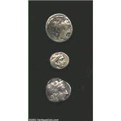 Silver trio as follows: Attica, Athens, AR tetradrachm 490-430 BC, VG details with possible evidence