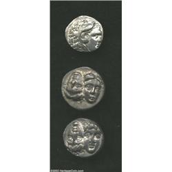 Black Sea Area, a three-coin lot from 4th century B.C. Istros and Kallatis, VF+ to XF. 3 coins Impor