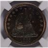 Image 2 : 1885 PROOF SEATED QUARTER NGC PF-66 CAMEO (NICE TONING)