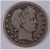 Image 1 : 1915-S BARBER QUARTER VG/F