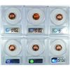 Image 2 : LOT OF (6) PCGS PR69 RD DCAM LINCOLN CENTS 1985-S, 1986-S, 2- 1993-S, 1994-S,