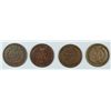 Image 2 : LOT OF (4) INDIAN HEAD CENT XF 1883, 1884, 1887, 1898