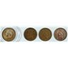 Image 1 : LOT OF (4) INDIAN HEAD CENT XF or BETTER 1899, 1889, 1907, 1907