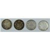 Image 2 : LOT OF (4) CANADIAN FIVE CENT SILVER