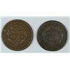 Image 2 : LOT OF (2) LARGE CENTS 1842, 1843