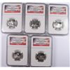 Image 1 : SET OF 2006 SILVER PROOF STATEHOOD QUARTERS NGC PF-69 ULTRA CAMEO