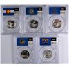 Image 2 : SET OF 2006 SILVER PROOF STATEHOOD QUARTERS PCGS PR-69 DCAM