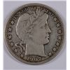 Image 1 : 1907-O BARBER HALF DOLLAR VF/XF
