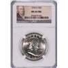 Image 1 : 1954-D FRANKLIN HALF DOLLAR, NGC MS-64 FBL