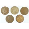 Image 1 : (5) INDIAN HEAD CENTS (58, 67, 68, 74, 76)