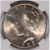 Image 2 : 1923 PEACE SILVER DOLLAR, NGC MS-66   RARE IN HIGH GRADES