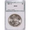 Image 1 : 1881-S MORGAN SILVER DOLLAR, PCI MS-65 GEM, BLAZING WHITE!
