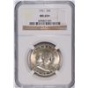 Image 1 : 1951 FRANKLIN HALF DOLLAR, NGC MS-65+