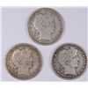 Image 1 : 1907-O, 1909-S &1912-D BARBER HALF DOLLARS, ALL F/VF