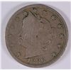 Image 1 : 1886 LIBERTY "V" NICKEL, VG KEY DATE