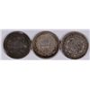 Image 2 : SEATED LIBERTY HALF DIME LOT, 1853 ARROWS XF, 1858 VG DAMAGE, 1872 FINE