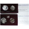 Image 1 : 1992 Pf. & UNC. 2 PCS OLYMPIC COMMEM. SILVER DOLLARS/CLAD HALVES,  NICE!!!