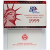 Image 3 : 1999 U.S. SILVER PROOF SET IN EXCELLENT ORIGINAL PACKAGING, BETTER DATE!!!
