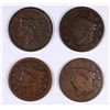 Image 1 : LOT of (4) LARGE CENTS, 1833, 1834, 1838, 1841