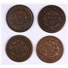 Image 2 : LOT of (4) LARGE CENTS, 1833, 1834, 1838, 1841