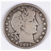 Image 1 : 1914 BARBER HALF DOLLAR, VG / F, MOST of LIBERTY VISIBLE