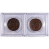 Image 2 : LOT of (2) LARGE CENTS F/VF, 1839 & 1854