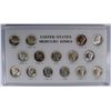 Image 1 : LOT OF (15) AU / BU MERCURY DIME IN CAPITAL HOLDER