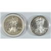 Image 1 : LOT of (2) AMERICAN SILVER EAGLES 1999 & 2000