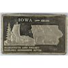 Image 1 : 5000 GRAINS STERLING SILVER BAR, (10.4166 ozt.) IOWA COMMEM 29th STATE