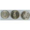 Image 1 : LOT OF ( 3 ) DIFFERENT LARGE SILVER FOREIGN COINS 1.5907oz ASW
