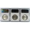 Image 2 : LOT OF( 3 ) 1951-D FRANKLIN HALF DOLLARS, NGC MS-62 FBL